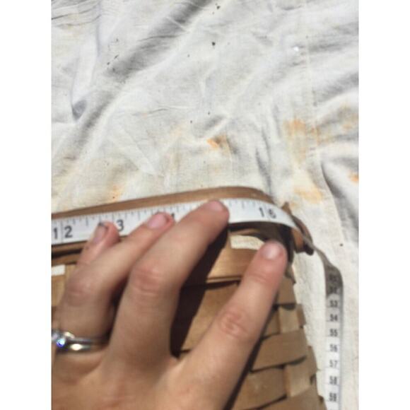 Wicker basket bathroom organizer magazine holder blanket handle farmhouse rustic - Picture 9 of 12